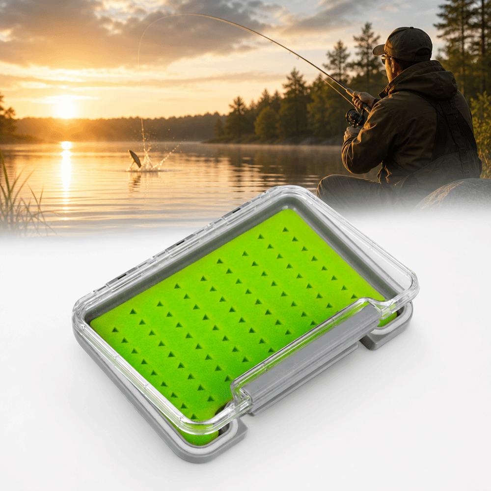 2PCS Super Slim Fly Fishing Box Clear Lid Fly Box Durable Fly Storage Case Fly Fishing S-135*95mm