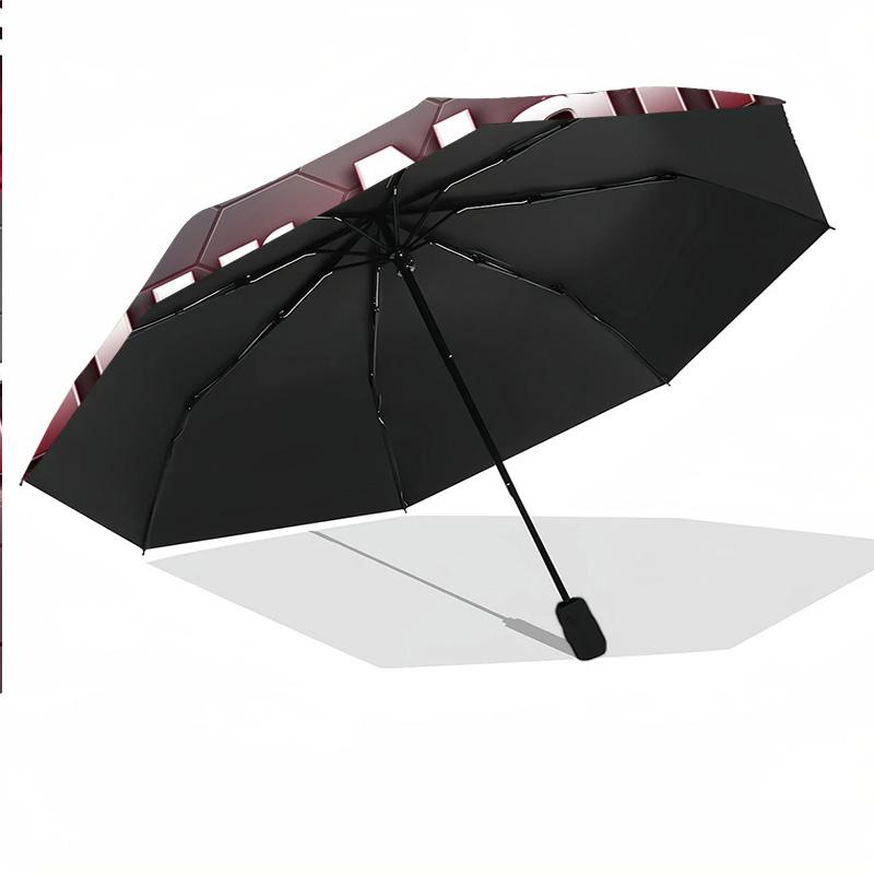 VfB Stuttgart FC Automatic 3‑Fold Umbrella 8‑Rib Windproof Folding Umbrella Sun Rain Protection For Outdoor Travel Daily Use