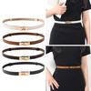 Elegant Solid Color Waistband PU Leather Belt for Women Multiple Occasion Suitable Jeans Pants Waist Strap Decorative