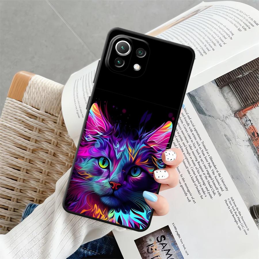 Cool Colored Cat Funda Phone Cover Case for Xiaomi Mi 13 Lite 10T 12X 12 12T Pro 14 11 11T