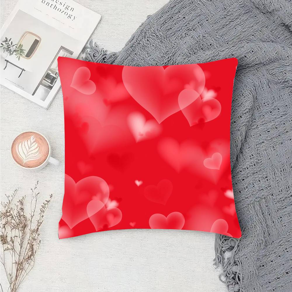 Valentines Day Love Heart Pillow Case Sofa Cushion Cover Room Home Decoration