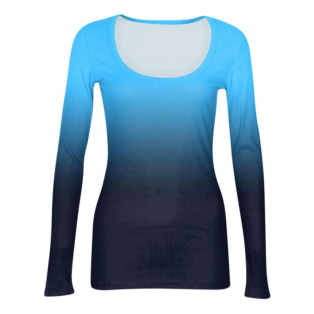 Dámské podzimní a zimní tričko se štíhlým dnem Móda Neformální Jednobarevné Pulovr s dlouhým rukávem do U