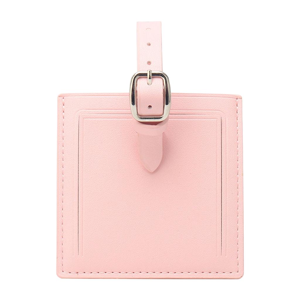 Stylish Square Luggage Identifier PU Wear Resistant and Practical Construction Suitcase Label for Modern Traveler