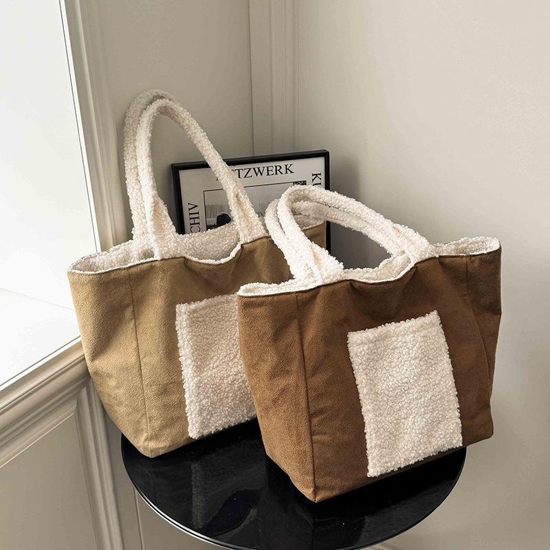 Tuo Extra Large Bag Women'S Fashion Plush Shoulder Handbag Casual Simple Class Commuter Armpit Bag