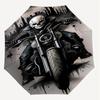 1pc Skull Biker Automatic Open/Close Umbrella Compact Folding Umbrella with 8-Rib Shaft for Women/Men, Elegant Birthday1211S