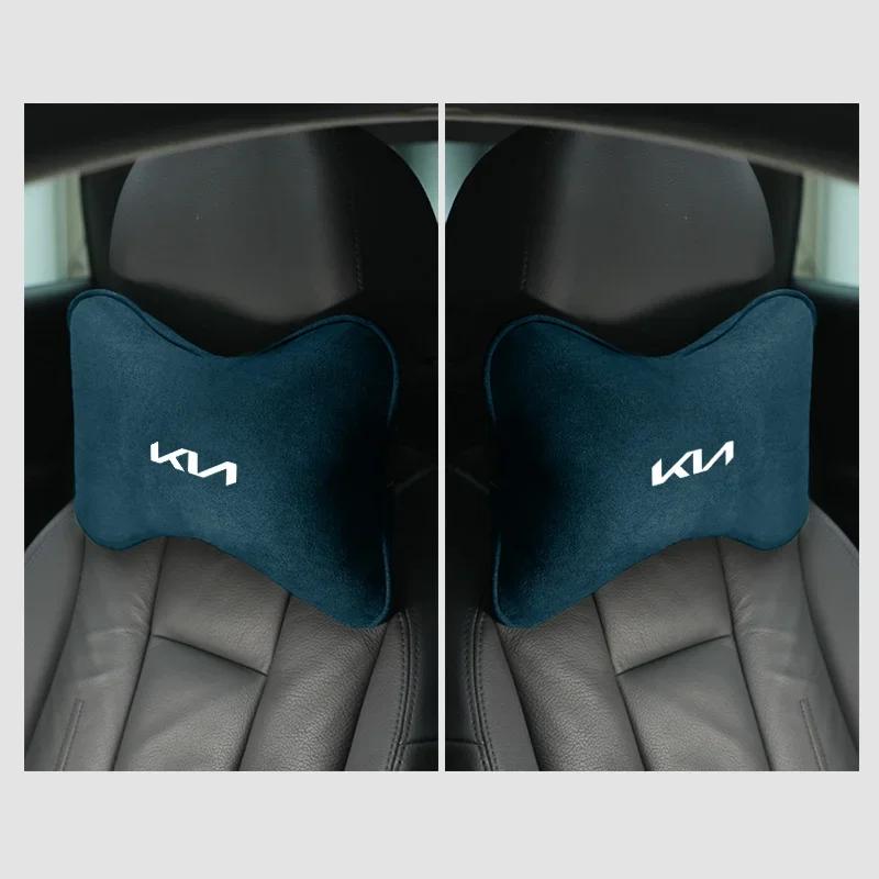 QDIM8 Soft Car Headrest Pillow Neck Rest Cushion Support Seat For Kia Ceed Sportage Picanto Cerato Seltos Soul Rio 3 4 5 2021 2020 GT