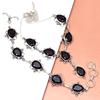 Onyx Black Set Jewelry Sterling Earrings Pendant Plated Gemstone