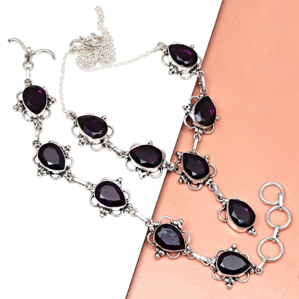 Onyx Black Set Jewelry Sterling Earrings Pendant Plated Gemstone