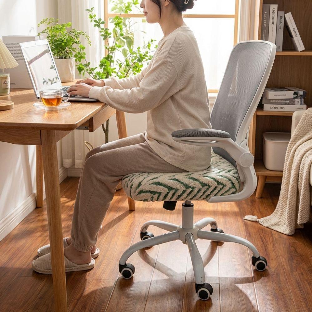 Removable Computer Chair Seat Anti-Slip Chair Seat Protector Cozy Elastic Chair Cover  Hotel