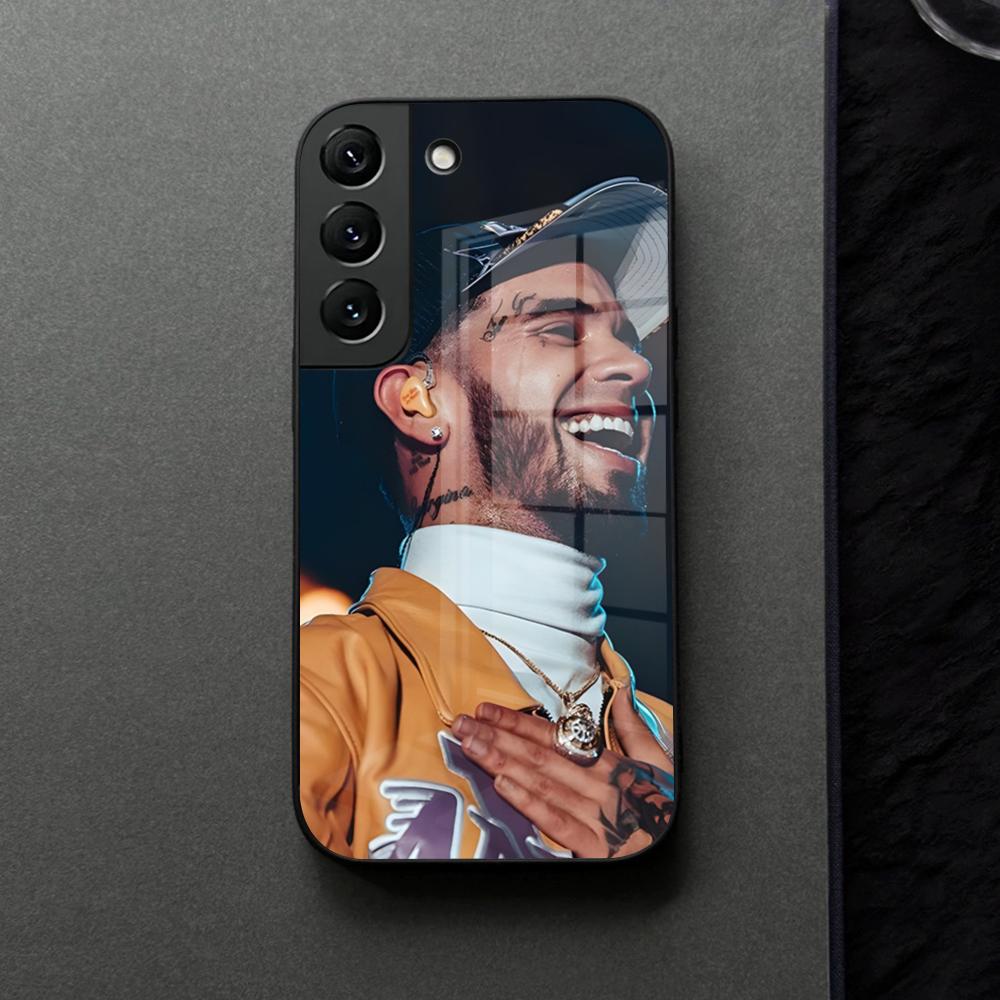 A-Anuel AA Phone Case Glass For Samsung Galaxy S21 S26 S25 S22 S20 S24 S23 Ultra Fe Plus A16 A34 A54 A24 Coque