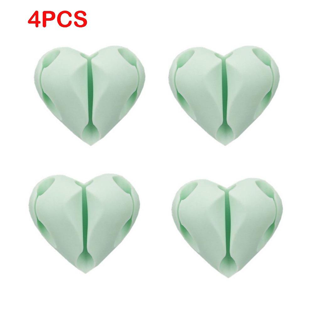 4Pcs Self-Adhesive USB Charging Cable Clips Silicone Cable Clips Holder Home Use
