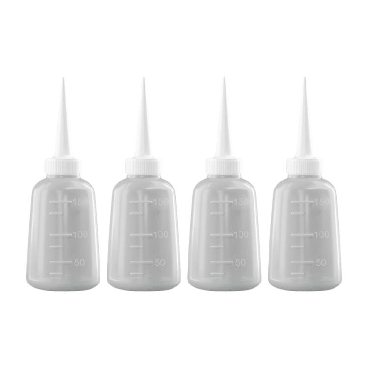 Pack of 4 Glues Dispenser Nozzle Bottle Squeeze Bottles for Glues Oil and Wash Use in Crafting and Laboratories