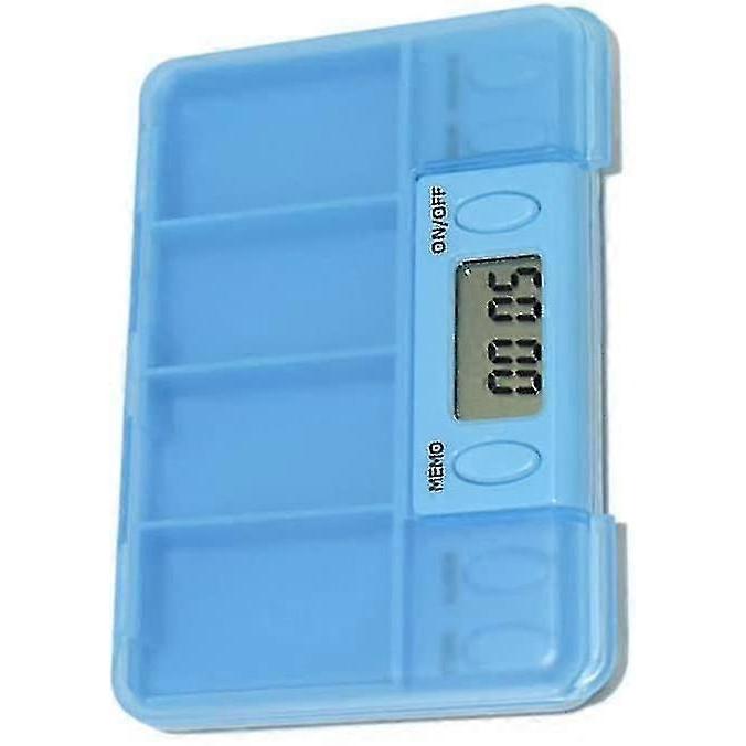Bjxy -alarm R Portable Pill Box 4 Grid Lcd Digital Pill Iser Medicine Case New Sed And Prop