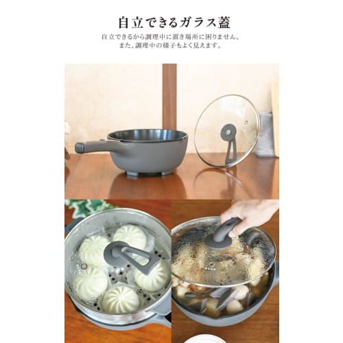 Every U. 4L Electric Pot with Steamer, Multi-Function, 5 Temperature Settings, Keep Warm Function, Ceramic Coating, One-Handed Electric Pot, Ramen, Fr