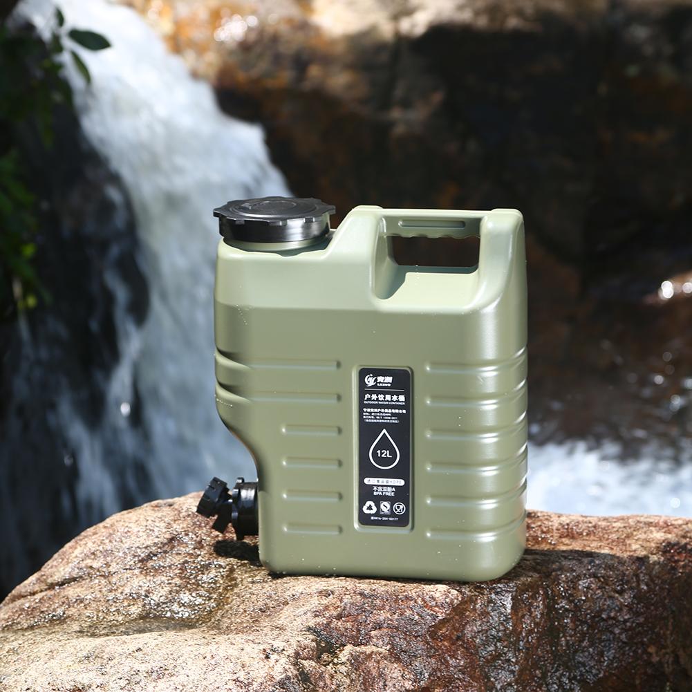 3.2 Gallon/12L Car Water Carrier Tank with Spigot  Drink Dispenser Portable Food-Grade PE Truly No Leakage Multifunction