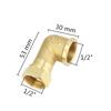 Schwenkgelenk 1/2" Innengewinde/Außengewinde 90 Grad Messing Winkelrohrfitting Verbinder Gelenk für Wasser Kraftstoff Adapter