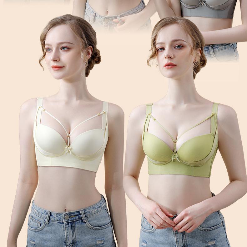 Smooth and Sexy Bra Women's Plus Size Bra Gathered Bra Anti Sagging Bra No Steel Ring Adjustable Accessory Bra