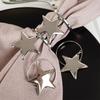 4x Wedding Rings Rings Napkins Metal Silver Stars Napkin Holder