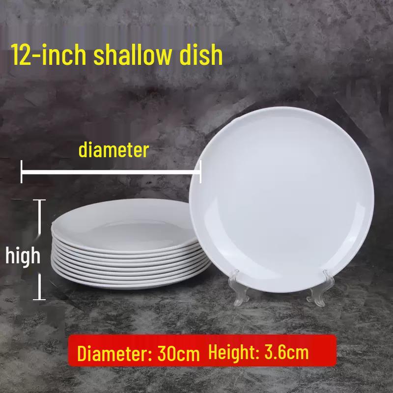 Commercial Melamine Round Shallow Plates
