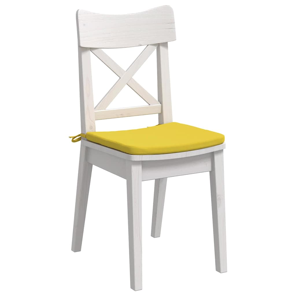 Seat Cushions 4 pcs Light Yellow 40 x 40 x 3 cm Fabric