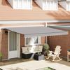 VidaXL Manual Retractable Awning Light Grey 400x300 Cm 3330643