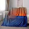 1pc Spiral Path Blanket, Lightweight Flannel Throw Blanket for Sofa, Bed, Travel, Camping, Living Room, Office, Couch, Chair, and Bed
