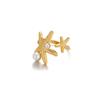 Summer Beach Starfish Rings For Women Gold Pearl Starfish Ring Stainless Steel Jewelry Vacation Party Accessories