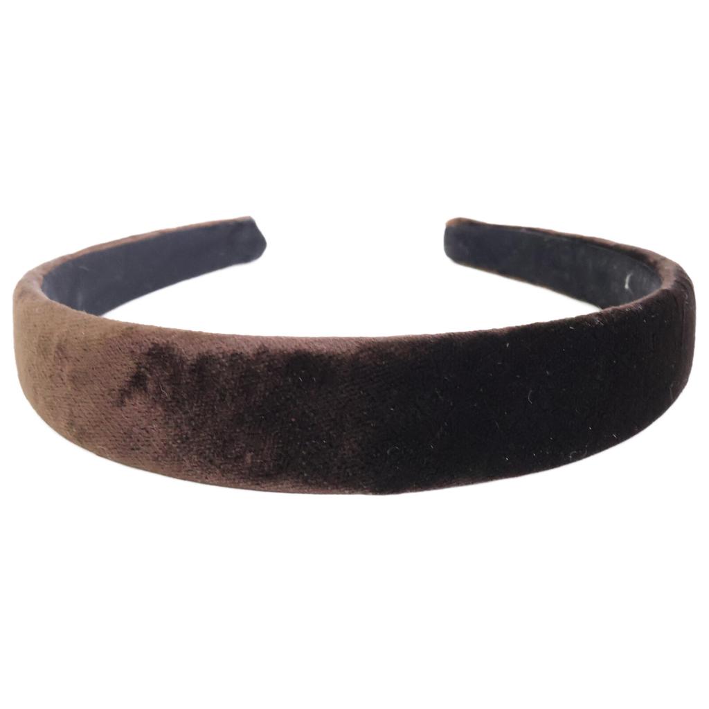 Alexandre de Paris 0002026839-001-1-08 Velours Stirnband Haaraccessoire Dunkelbraun Gebraucht