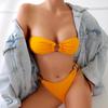 European-American Triangle Bikini: Women's Sexy Three-Piece Swimsuit Set