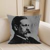 Sigmund Freud Founder Of Psycho Analysis Pillow Case Square Double-Sided Printing Short Plush Sofa Cushion Cover Bedroom Bedside