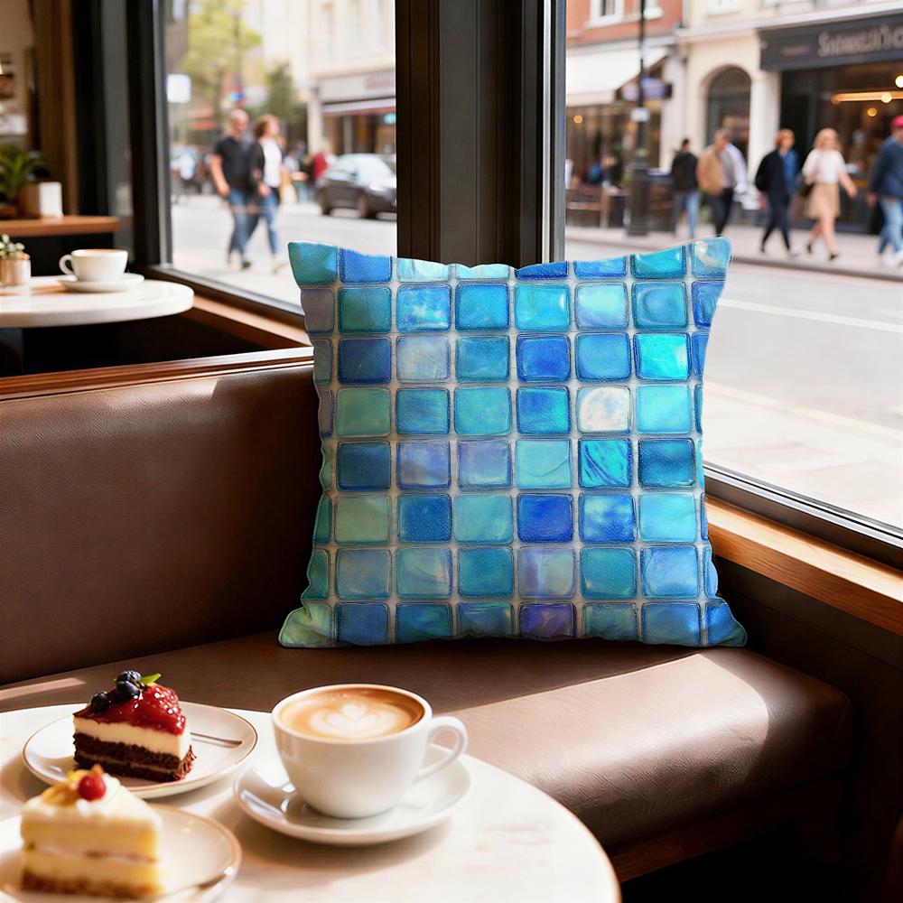 Landscape Cushion Cover Set of  Decorative Short Plush Pillow Covers for Sofa Soft  Cushion Case x cm