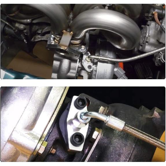 PTNHZ RACING AN10 Garrett GT28 GT30 GT35 T25 Turbo Oil Return Drain Flange Adapter