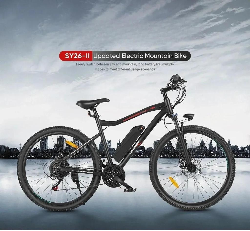 SY26-II style Electric Bicycle 500W Motor 36V 13AH Lithium Battery City Electric Bike 26-inch Fat Tire Mountain Riding E-bike