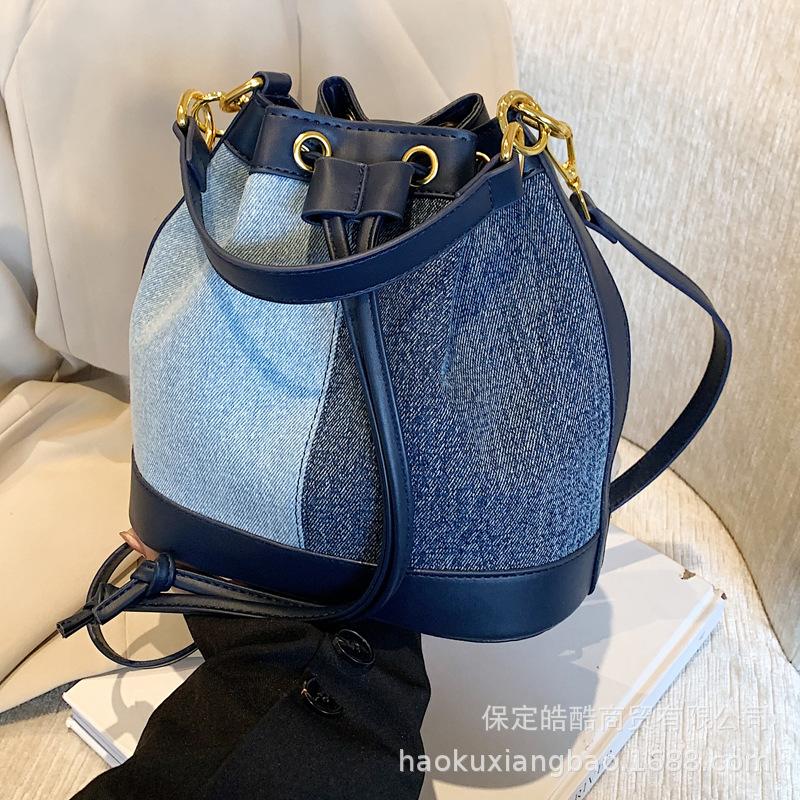 New bag women's 2025 popular bucket bag autumn and winter niche design messenger bag high-end sense work small bag