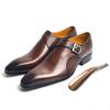 Fashion Luxury Men's Leather Shoes Good Quality Leisure Business Fashion Office Shoe Monk Style Dress Wedding Party Genuine Cow Leather