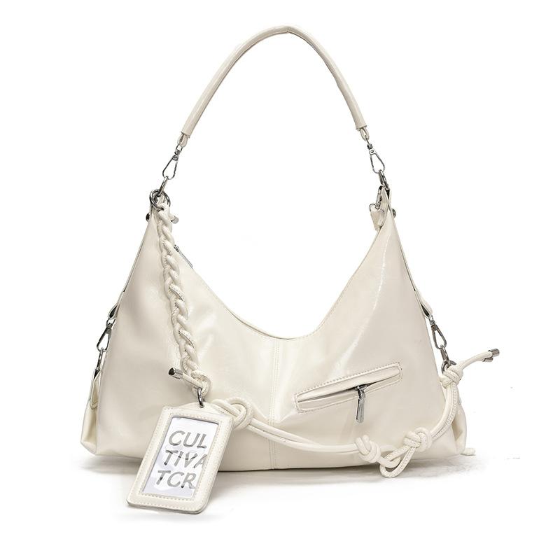 

Модная ручная сумка-багет подмышку, женская новая сумка-мессенджер через плечо большой вместимости белый