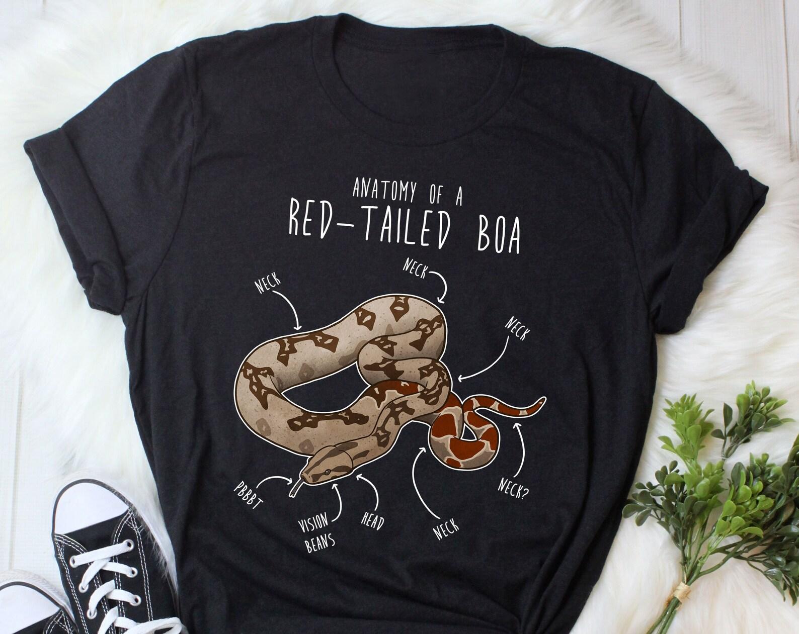 Red-Tailed Boa Shirt, , , Snake Lover Gift, Funny Reptile Tshirt, Boa Constrictor T-shirt, Cute Snake Tee Red Tail Boa Mom Boa Dad 130