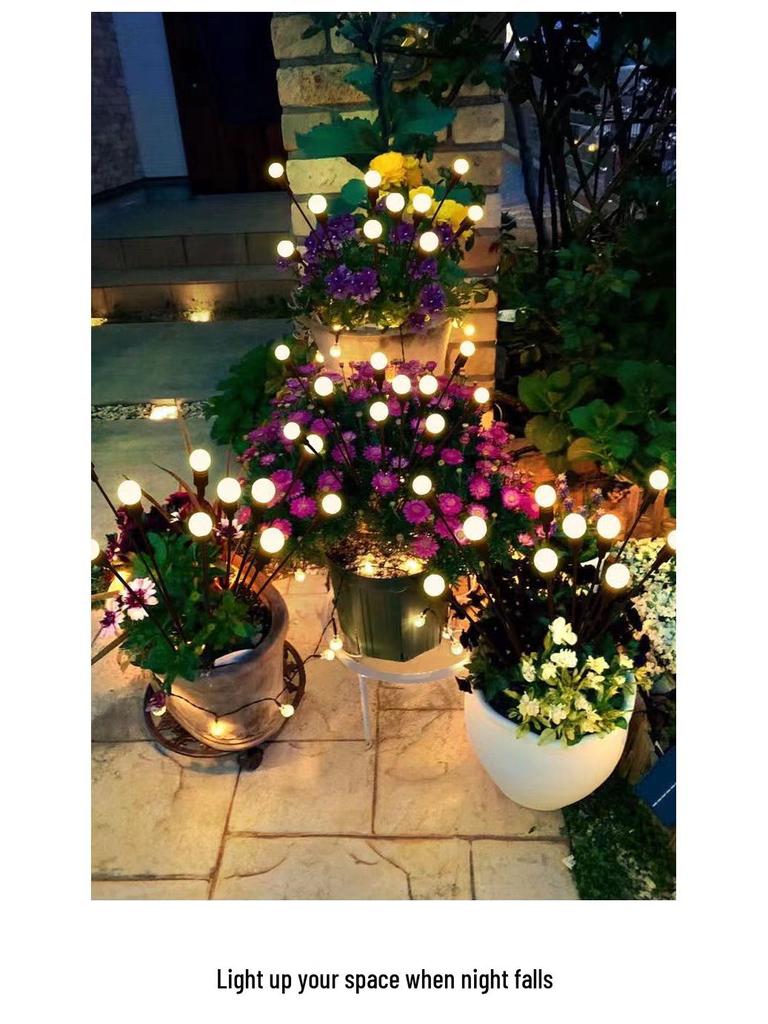 Solar-Glühwürmchen Lichterketten für Terrasse & Garten Außen Dekoration