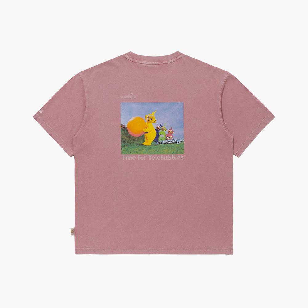 Diadora Teletubbies Washed Graphic Short Sleeve T-Shirt Pink