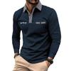 Spring and Autumn Men's Golf Polo Shirt Business Leisure Fashion Men's Long Sleeve Polo Shirt