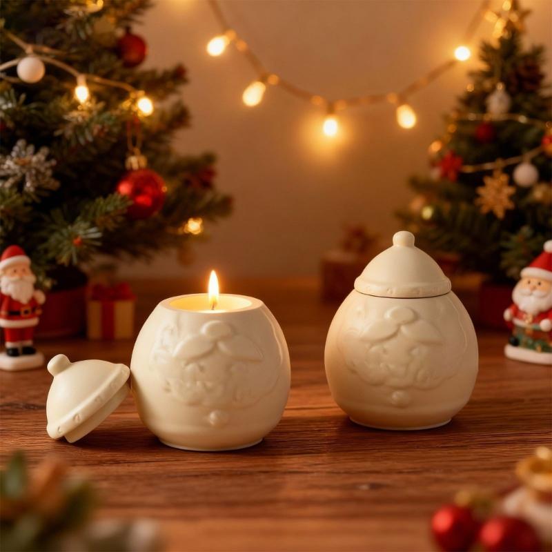 Santa Claus Silicone Mold For Christmas Crafts DIY Holiday Decorations Reusable Resin Jewelry Storage Container Tool