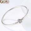 Bamoer Autentický 100% stříbrný hadí řetízkový náramek a náramek Pave Star Cubic Zirconia