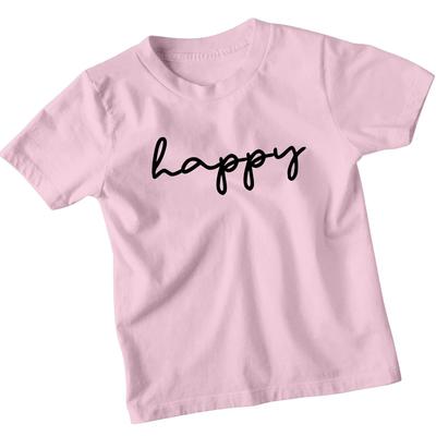 Happy Positivity Emotions Unisex Kids T-Shirt Fun Wear