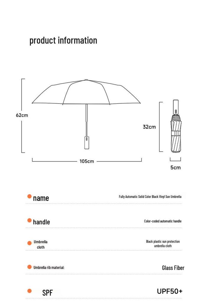 Red Leaf Automatic Folding Sun/Rain Umbrella - Reinforced Windproof Ribs, Black Glue Sun Protection, Double Large Coverage.