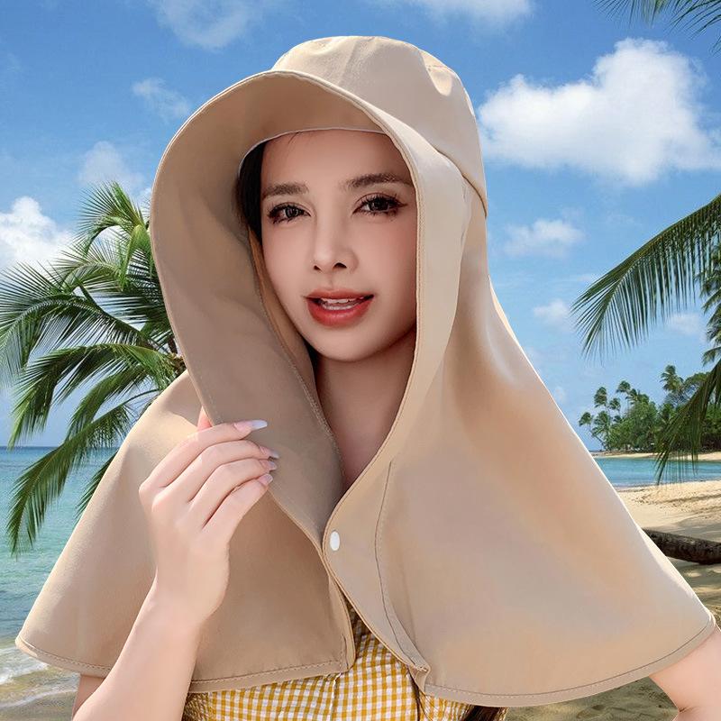 [Completely unable to sun] Sunscreen hat women's summer new oversized shawl sun hat large brim UV protection