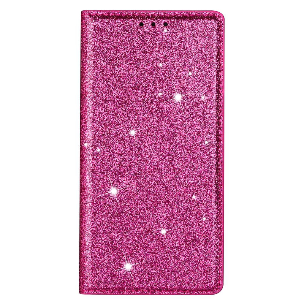 Glitzer Leder Hülle für Samsung Galaxy S25 S26 S24 S23 FE S22 S21 Ultra Plus + A37 A57 A07 A17 A06 A16 A36 A56 A26 Flip Cover