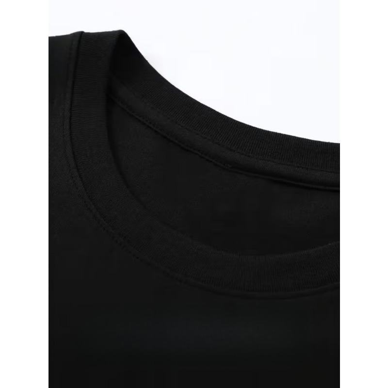 European Size Stylish And Cozy Men'S T-Shirt Featuring a Classic Black And Soccer Ball Design, with a Crew Neck, Short Sleeves