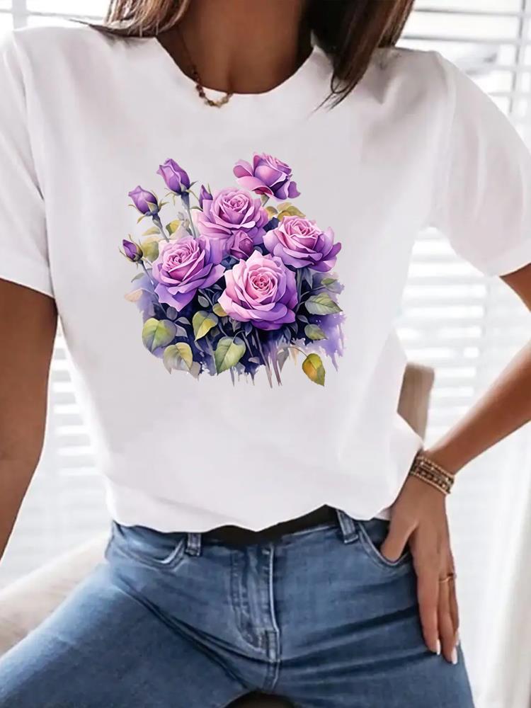 (Asian Size) trend butterfly Clothing T Shirt Woman Women Fashion Tee Top Print Female Short Sleeve Graphic T-shirts