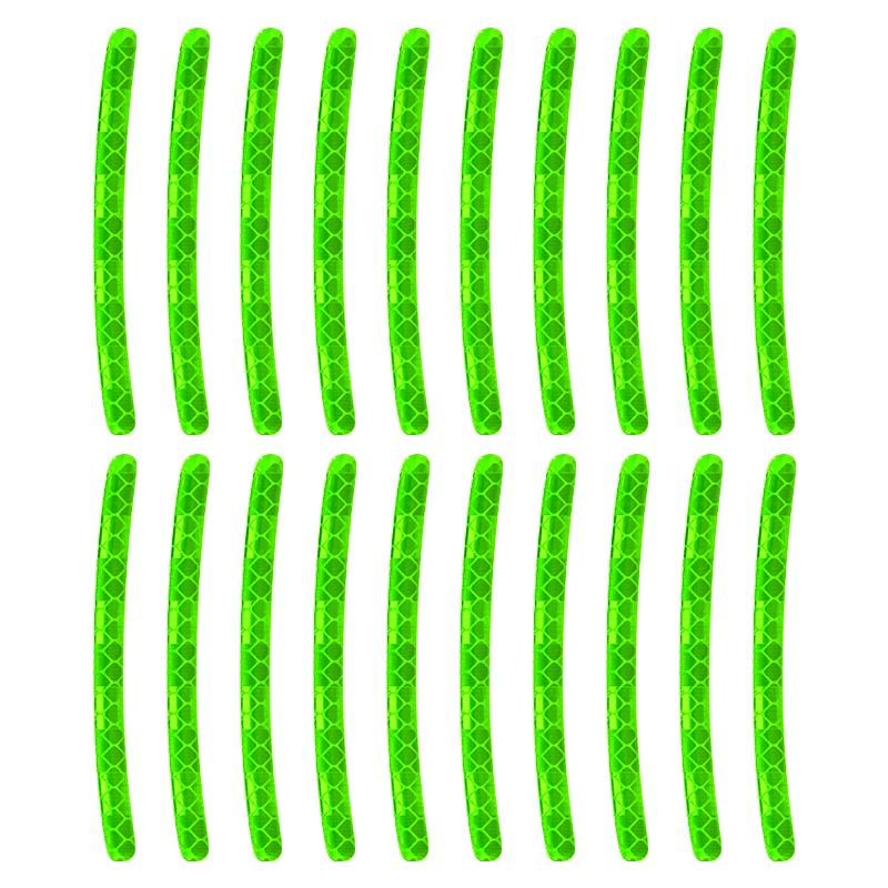 20 Stück Auto Reifen Felge Reflektierender Aufkleber Nacht Sicherheitswarnstreifen Motorrad Fahrrad Auto Radnabe Reflektor Aufkleber Abziehbilder