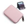 Pu Leather Men Women Card Holder Small Zipper Wallet Solid Coin Purse Multi Card Slot Id Business Credit Card Bags